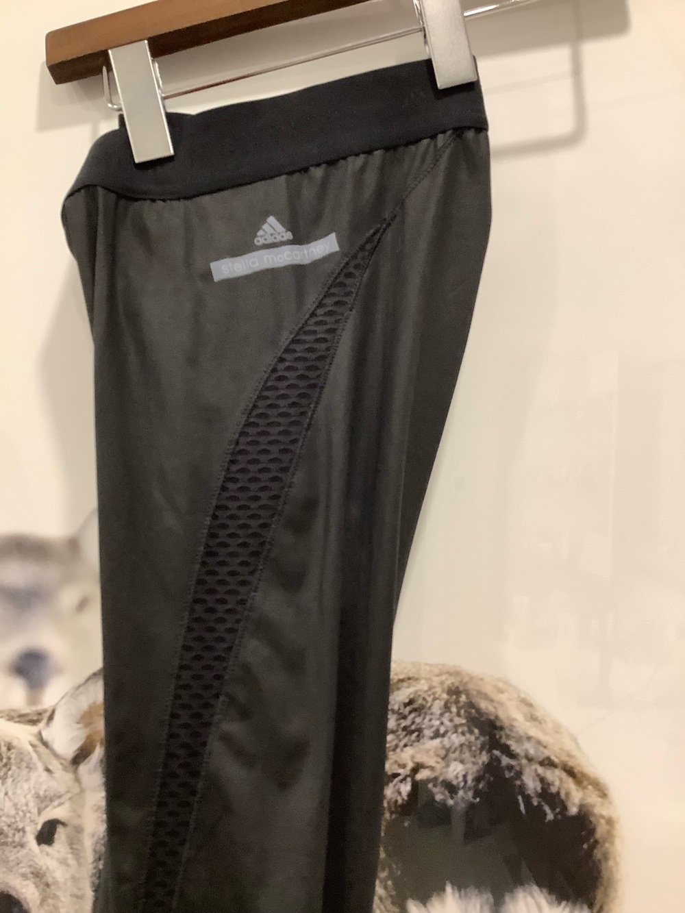 Stella McCartney for adidas black tights with mesh details size small